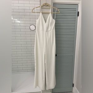 Lulu’s Follow My Heart Ivory Lace Sleeveless Wide-Leg Jumpsuit